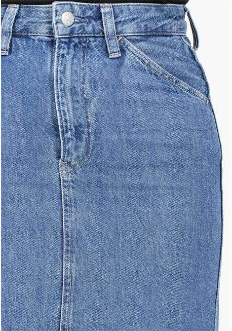 Blue denim midi skirt for women CALVIN KLEIN JEANS | J20J2236801AA1AA